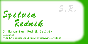 szilvia rednik business card